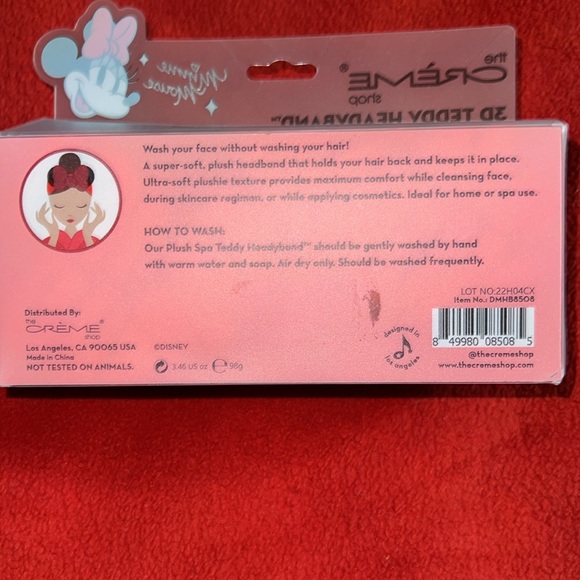 NWOT-Limited Addition, Disney Minnie Mouse Spa Headband. Red  sequins, 3D Bow, - Picture 7 of 7